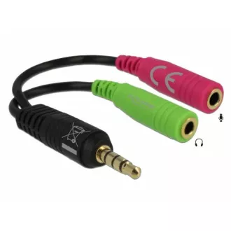 Adaptor Delock mufă stereo de 3,5 mm mascul > 2 x mufă stereo de 3,5 mm mamă