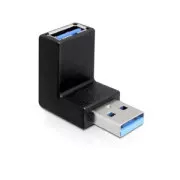 DeLock USB 3.0 de sex masculin la adaptor USB 3.0 de sex feminin la un unghi de 90° pe verticală
