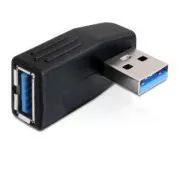DeLock USB 3.0 de sex masculin la adaptor USB 3.0 de sex feminin la un unghi de 90° pe orizontală