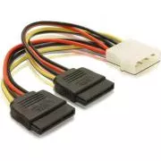 Adaptor de alimentare Delock de la Molex cu 4 pini la 2x SATA cu 15 pini