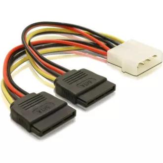 Adaptor de alimentare Delock de la Molex cu 4 pini la 2x SATA cu 15 pini