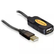 Delock Cablu USB 2.0, prelungire A-A masculin/feminin 5m, activ