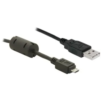 Cablu Delock USB 2.0 A mascul > micro-USB B mascul, ferită, 2 m
