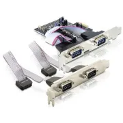 Adaptor Delock PCI Express x1 4 porturi seriale + profil redus