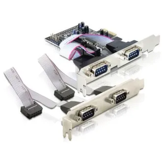 Adaptor Delock PCI Express x1 4 porturi seriale + profil redus