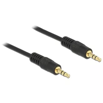 Delock Cablu jack stereo de 3,5 mm cu 3 pini de sex masculin 3 m negru