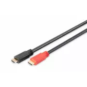 Cablu de conectare Digitus cu amplificare activă HDMI High Speed Ethernet Ultra HD 24p, 15M