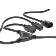 Cablu de alimentare Digitus Split, C14 - C13 2x, M / F, 1.7m, H05VV-F3G 1.0qmm / 0.75qmm, bl
