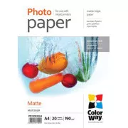 Hârtie foto COLORWAY/ mată 190g/m2, A4/ 20 bucăți