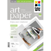Hârtie colorată COLORWAY/ pentru textile ușoare/ 120g/m2, A4/ 5 bucăți