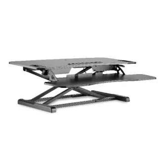 DIGITUS Stand pentru reglarea înălțimii suprafeței de lucru pentru șezut/în picioare 95x61x11-46cm; Sertar inferior pentru tastatură și mouse DIGITUS Stand pentru reglarea înălțimii suprafeței de lucru pentru șezut/în picioare 95x61x11-46cm; Sertar inferior pentru tastatură și mouse