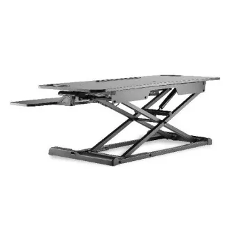 DIGITUS Stand pentru reglarea înălțimii suprafeței de lucru pentru șezut/în picioare 95x61x11-46cm; Sertar inferior pentru tastatură și mouse DIGITUS Stand pentru reglarea înălțimii suprafeței de lucru pentru șezut/în picioare 95x61x11-46cm; Sertar inferior pentru tastatură și mouse