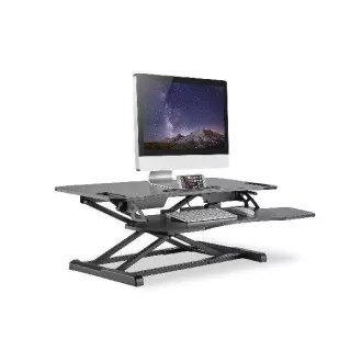 DIGITUS Stand pentru reglarea înălțimii suprafeței de lucru pentru șezut/în picioare 95x61x11-46cm; Sertar inferior pentru tastatură și mouse DIGITUS Stand pentru reglarea înălțimii suprafeței de lucru pentru șezut/în picioare 95x61x11-46cm; Sertar inferior pentru tastatură și mouse
