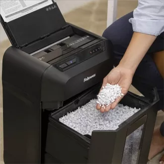 Distrugător de documente Fellowes AutoMax 90 M - 90 de coli/17L/Tăiere transversală