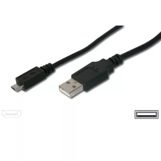 Cablu PremiumCord micro USB 2.0, cablu AB de 0,75 m conceput pentru încărcare rapidă