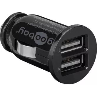 goobay Alimentare 12V Adaptor auto pentru 2x USB 2.1A negru goobay Alimentare 12V Adaptor auto pentru 2x USB 2.1A negru