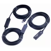 Repetor PremiumCord USB 3.0 și cablu prelungitor A/MA/F 15m