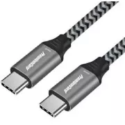 Cablu PremiumCord USB 3.2 Gen 1 USB-C tată - USB-C tată, împletitură de bumbac, 2m