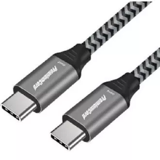 Cablu USB-C PremiumCord ( USB 3.2 GEN 2x2, 5A, 100 W, 20 Gbit/s ) 1,5 m, împletitură de bumbac