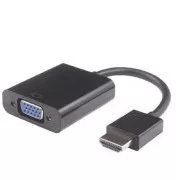 Convertor PremiumCord HDMI la VGA cu mufă stereo de 3,5 mm - negru