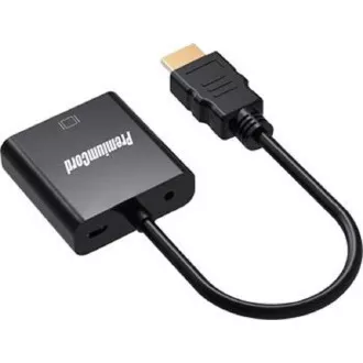 Convertor PremiumCord HDMI la VGA cu mufă stereo de 3,5 mm - negru