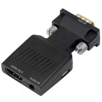 Convertor PremiumCord VGA la HDMI cu intrare audio și cablu audio Convertor PremiumCord VGA la HDMI cu intrare audio și cablu audio