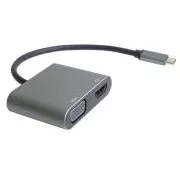 Adaptor PremiumCord MST USB-C la HDMI + VGA, rezoluție 4K și FULL HD 1080p