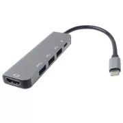 PremiumCord USB-C la HDMI + USB3.0 + 2x USB2.0 + adaptor PD (livrare energie)