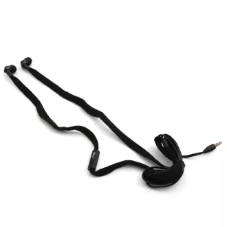 Căști PLATINET FREESTYLE SHOELACE cu microfon, negru