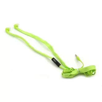 Căști PLATINET FREESTYLE SHOELACE cu microfon, verde Căști PLATINET FREESTYLE SHOELACE cu microfon, verde