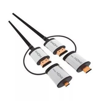 Cablu PLATINET OMEGA HDMI v1.4 negru 1.5m + adaptor pentru miniHDMI și microHDMI Cablu PLATINET OMEGA HDMI v1.4 negru 1.5m + adaptor pentru miniHDMI și microHDMI