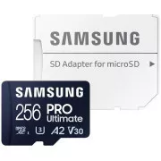 Samsung PRO Ultimate/micro SDXC/256GB/200MBps/UHS-I U3/Class 10/  Adaptor/Albastru