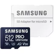 Samsung PRO Ultimate/micro SDXC/512GB/200MBps/UHS-I U3/Class 10/  Adaptor/Albastru