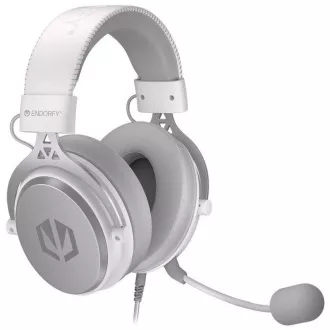 Căști Endorfy VIRO OWH / cu fir / cu microfon detașabil / mufă de 3,5 mm / alb
