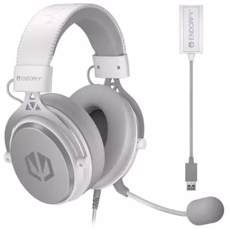 Căști Endorfy VIRO Plus USB OWH / cu fir / cu microfon detașabil / USB / alb Căști Endorfy VIRO Plus USB OWH / cu fir / cu microfon detașabil / USB / alb
