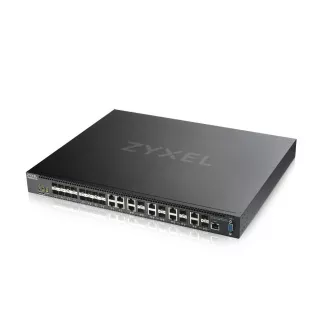 Zyxel XS3800-28, Switch 10GbE L2+ cu 28 porturi, MultiGig, 12x 10G Cupru, 8x 10G dual pers., 8x 10G SFP+. Alimentare duală