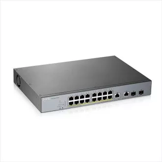 Zyxel GS1350-18HP, comutator CCTV PoE gestionat cu 18 porturi, rază lungă, 250 W (1 an pachet de licență NCC Pro inclus)