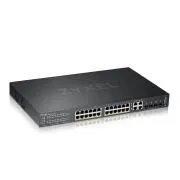 Zyxel GS2220-28HP, regiunea UE, Switch PoE GbE L2 cu 24 de porturi cu Uplink GbE (licență pachet NCC Pro de 1 an inclusă)
