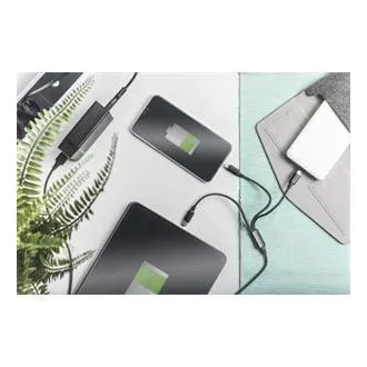 Cablu de încărcare USB, 3 în 1, USB A - Lightning+micro B+Type-C 1m, cablu, bumbac, CE, alb
