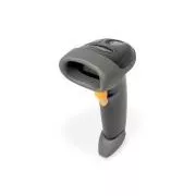 Scaner portabil de coduri de bare 2D DIGITUS, alimentat cu baterie, compatibil Bluetooth și coduri QR, 200 scanări/s, cu suport