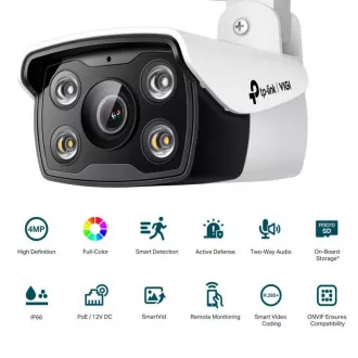 TP-Link VIGI C340(6mm) Cameră de rețea bullet de exterior VIGI 4MPx cu vedere pe timp de noapte color