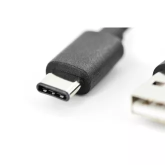 Cablu de conectare Digitus USB C la A 1,0 m, 3A, 480 MB, versiunea 2.0