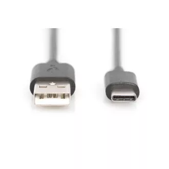 Cablu de conectare Digitus USB C la A 1,0 m, 3A, 480 MB, versiunea 2.0