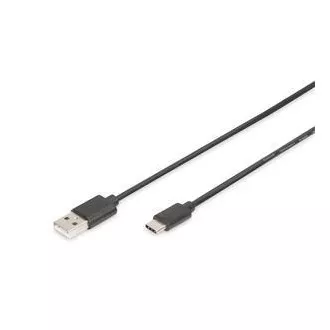 Cablu de conectare Digitus USB C la A 1,0 m, 3A, 480 MB, versiunea 2.0