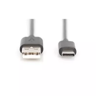 Cablu de conectare Digitus USB C la A 1,0 m, 3A, 480 MB, versiunea 2.0