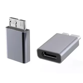 PremiumCord Aluminiu USB C mamă - Adaptor USB3.0 Micro B Mascul