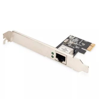 Placă de rețea DIGITUS Gigabit Ethernet PCI Express, suport cu profil redus, Realtek RTL8111H