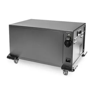 Cărucior de încărcare pentru tablete DIGITUS, 16 baze de încărcare pentru dispozitive de până la 14", încuietoare electrică, negru 384 x 550 x 375 mm