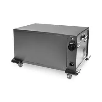 Cărucior de încărcare pentru tablete DIGITUS, 16 baze de încărcare pentru dispozitive de până la 14", încuietoare electrică, negru 384 x 550 x 375 mm