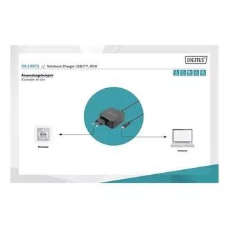 DIGITUS Incarcator laptop USB-C Sursa de alimentare 65W PD3.0